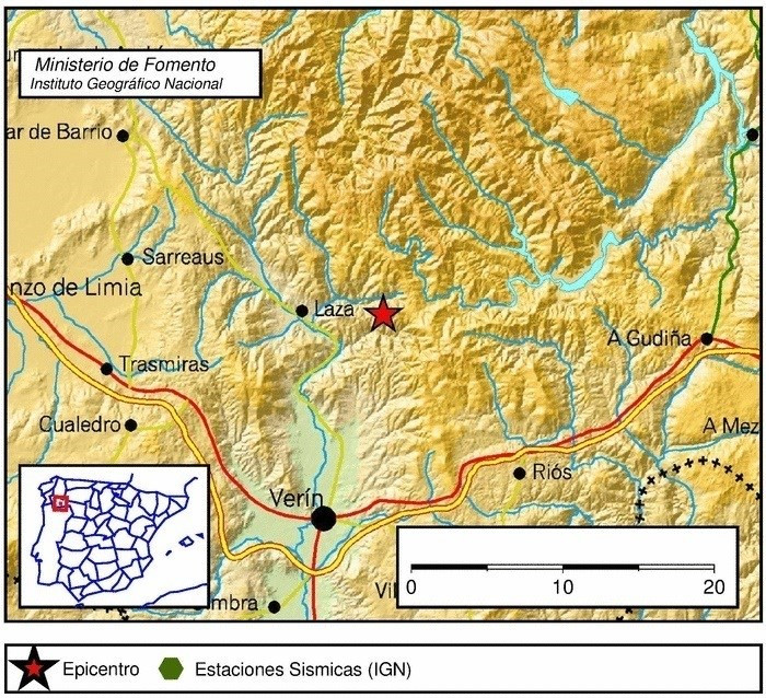 ​Laza registra un terremoto de 3,1 grados en la escala de Richter