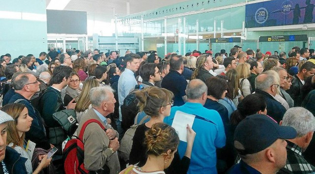 Las colas del Aeropuerto de Barcelona