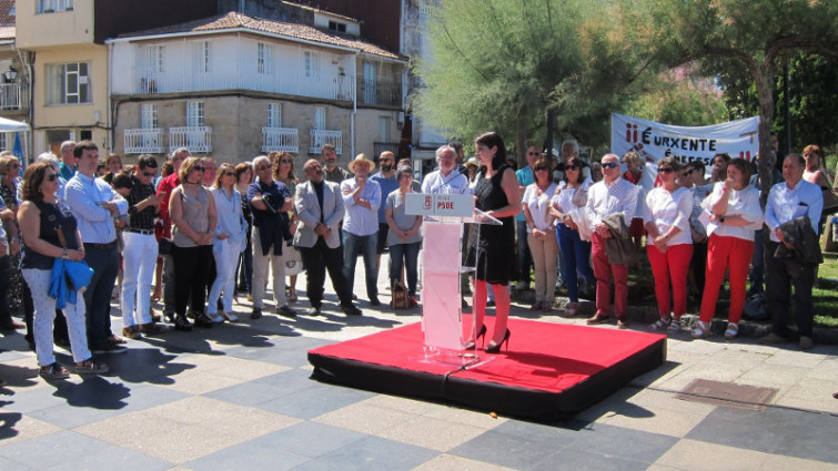 Los tres posibles aspirantes a liderar el PSdeG coinciden en el acto de Rianxo