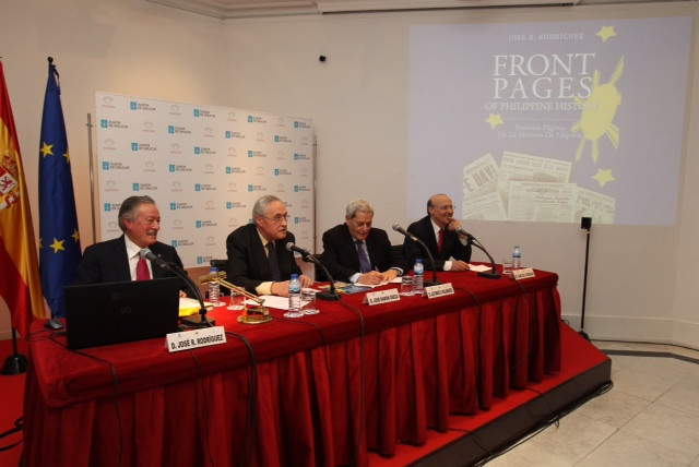 Mesa redonda sobre el libro “PRIMERAS PÁGINAS DE LAS HISTORIA DE FILIPINAS”, del escritor gallego José Rodriguez, en la Casa de Galicia, en Madrid