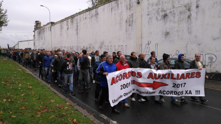 ​Los trabajadores de las auxiliares de Navantia acusan a la patronal de mentir