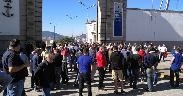 Trabajadores contrarios a la huelga de las auxiliares de Navantia denuncian el piquete