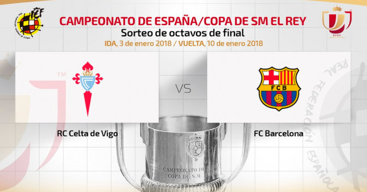 El Celta peleará los octavos de la Copa contra el Barça