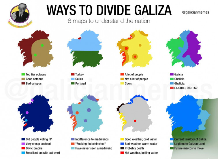 Las 8 formas de “dividir” Galicia... de buen rollo