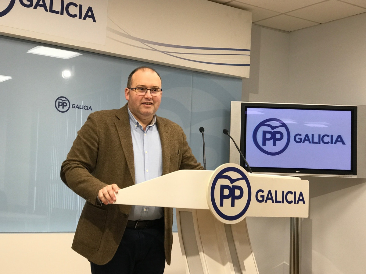 Miguel Tellado (PPdeG), en rueda de prensa