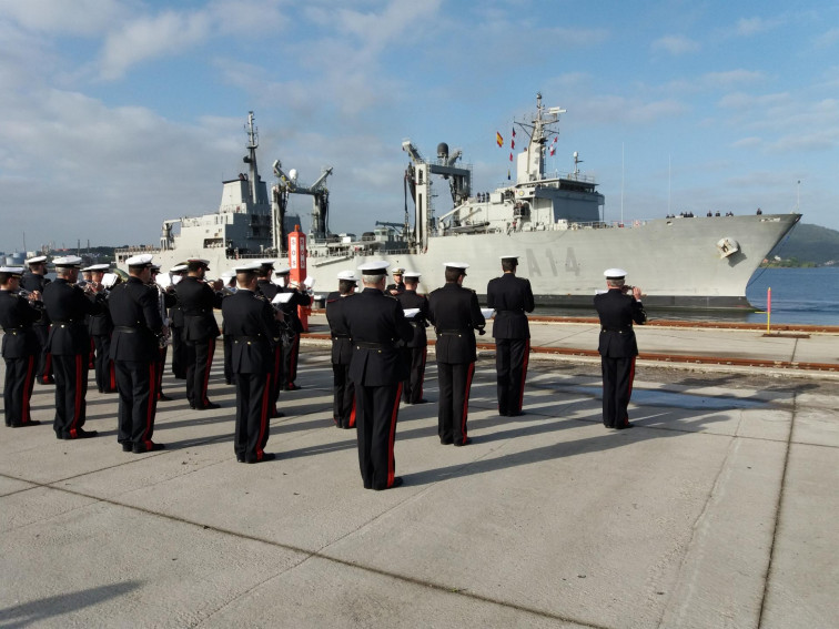 El Patiño, buque con base en Ferrol, parte a una operación de vigilancia de barcos rusos