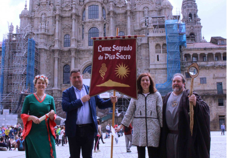 Iluminación celta en el casco viejo para dar la bienvenida al solsticio de verano