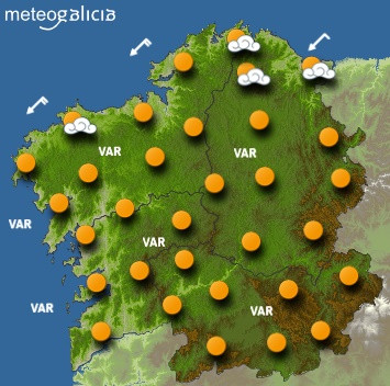 Predicciones para el miércoles 20 de junio en Galicia.