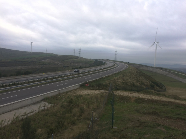 Autovía A-8 con niebla y mal tiempo, Lugo, Mondoñedo