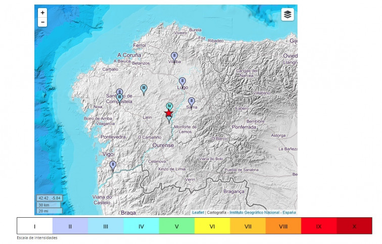 Registrado un seísmo de 4,1 grados en Monterroso, el tercero en lo que va de mes