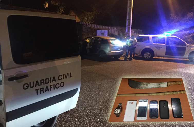 Detenido por conducir ebrio, drogado y portando un machete​