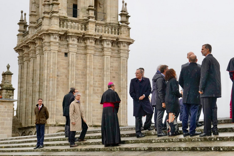 Atraso en la reapertura de las visitas al Pórtico de la Gloria, que deja maravillado a Felipe VI