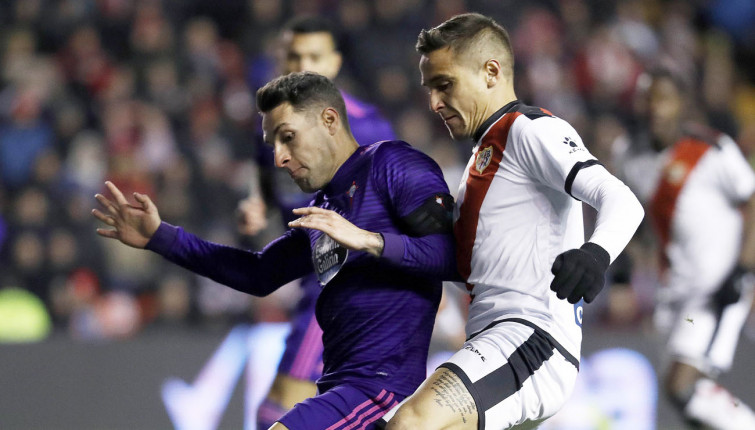 El Celta cae en Vallecas echando más en falta a Costas que a Aspas