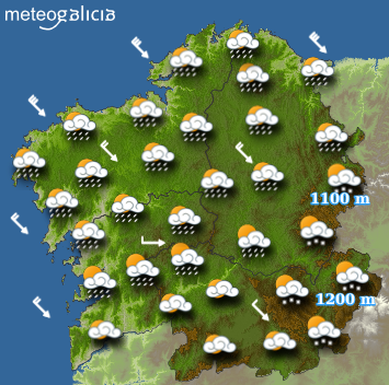 Predicciones meteorológicas para el domingo: cielos cubiertos y lluvias con temperaturas mínimas en ascenso