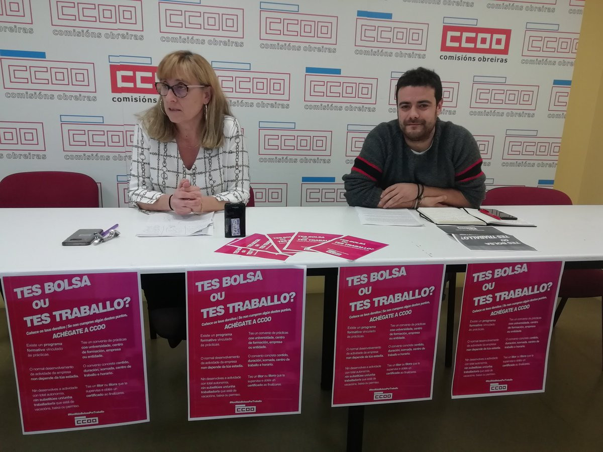 Rueda prensa ccoo campau00f1a becarios omar ceveira