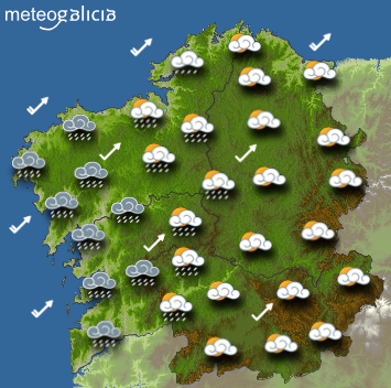 El tiempo este jueves en Galicia: siguen las lluvias y más frío