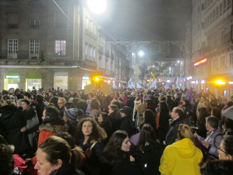 Las ciudades gallegas se quedan pequeñas por las movilizaciones feministas