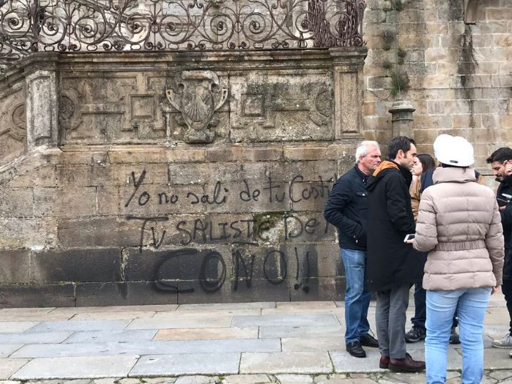 Pintada obradoiro catedral