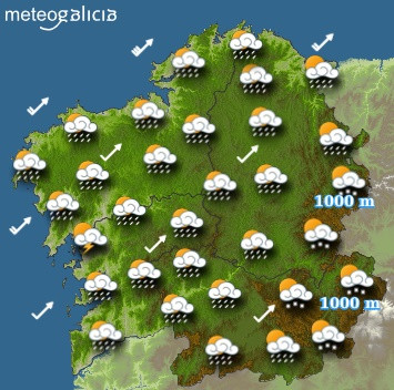 Tiempo para este miércoles en Galicia: continúa el frío y las lluvias