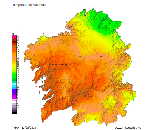 Una masa de aire africano alzará las temperaturas hasta los 32 grados en Galicia