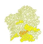 A provincia de Ourense e o Sur de Lugo estarán en alerta amarela este martes por máis de 36 graos de temperatura