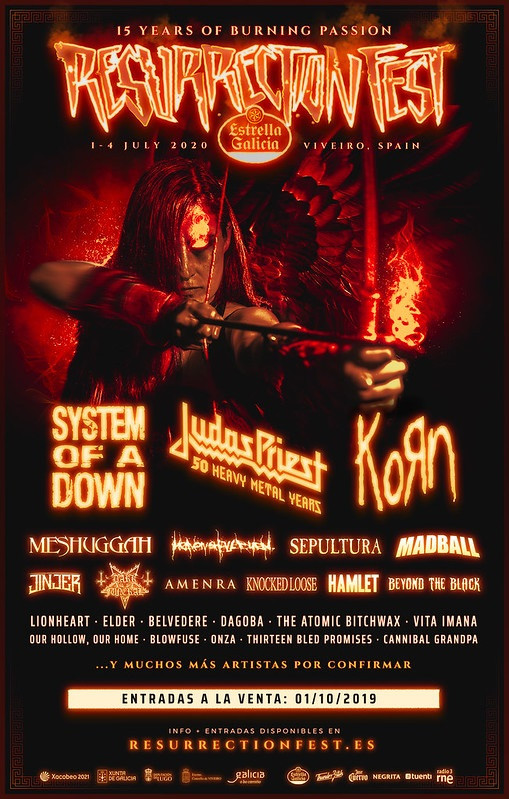 Judas Priest y Korn acompañarán a System of a Down en el Resurrection Fest