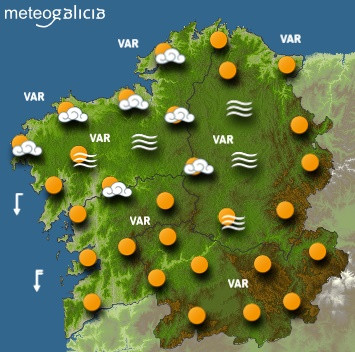 Predicciones para el jueves 10 de octubre en Galicia.