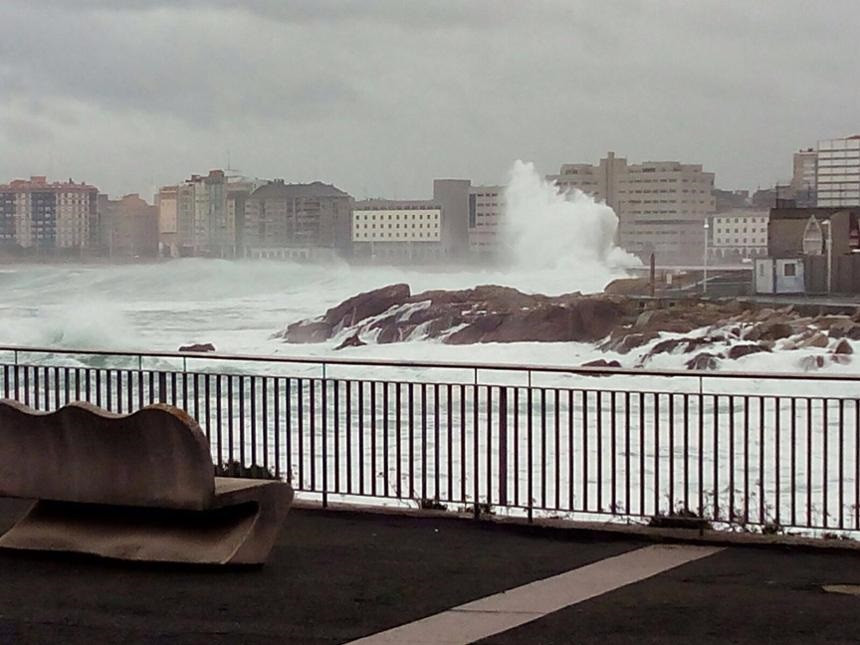 Oleaje en A Coruña