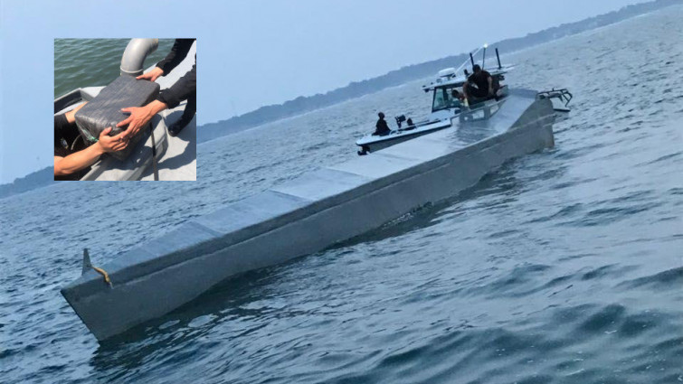 Un submarino con droga incautado en Aldán