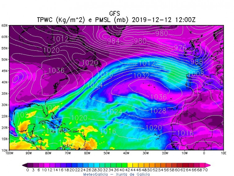 Un río atmosférico impacta contra Galicia trayendo aún más lluvia