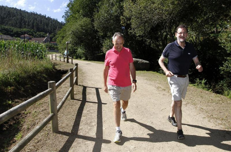 Rajoy xa disfruta en Ribadumia (Pontevedra)