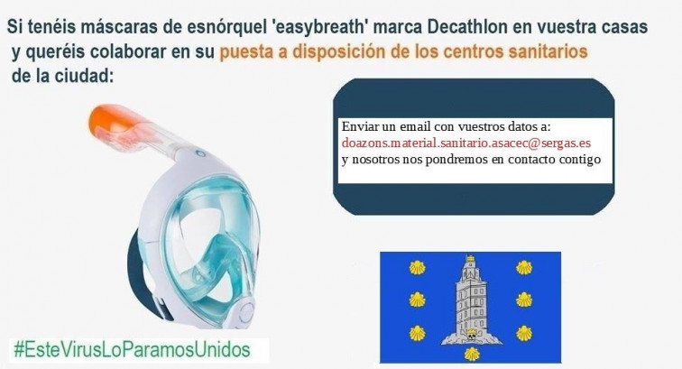 Tunear mascaras de buceo: la solución del Hospital Materno-Infantil de A Coruña contra la falta de material