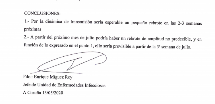 Estos son los informes oficiales sobre el futuro de coronavirus en Galicia y las elecciones