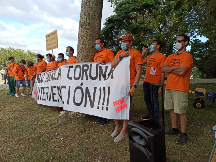 Los trabajadores de Alu Ibérica protagonizaron el cierre de campaña del Partido Popular en A Coruña