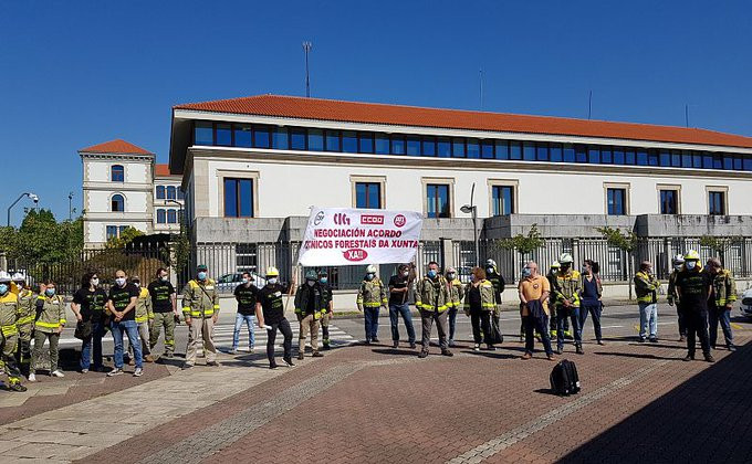 ​La huelga del personal técnicos de prevención de incendios comenzará el sábado por la “falta de interés de la Xunta de negociar”