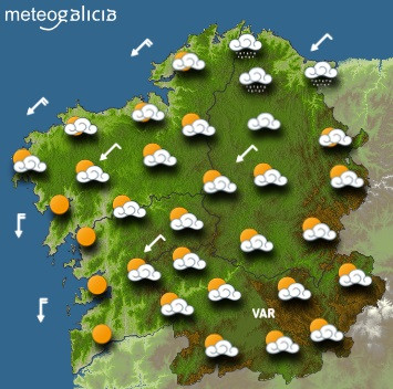 Predicciones para el sábado 10 de octubre en Galicia.