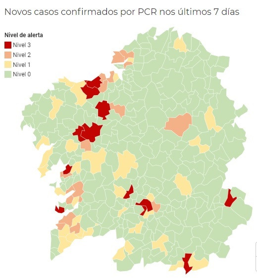 La alerta roja en Cangas do Morrazo sube los ayuntamientos afectados por el máximo nivel a 12