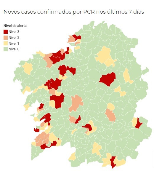 Lugo, Pontevedra, A Estrada, Oleiros y cinco municipios más estrenan alerta roja ante el avance del coronavirus