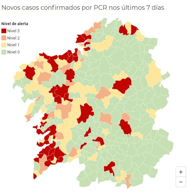 Sanxenxo entra en alerta roja y Sada, Mugardos, Cabana, Oroso y Ribeira en alerta naranja por el alza del coronavirus