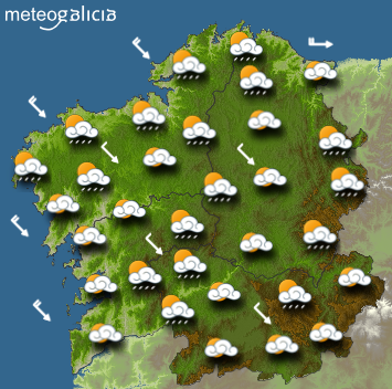 El tiempo para el miércoles en Galicia : un frente trae lluvia por la tarde y más frío