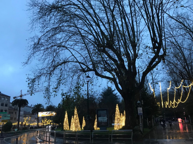 Navidad en  SAntiago de Compostela, en diciembre de 2020