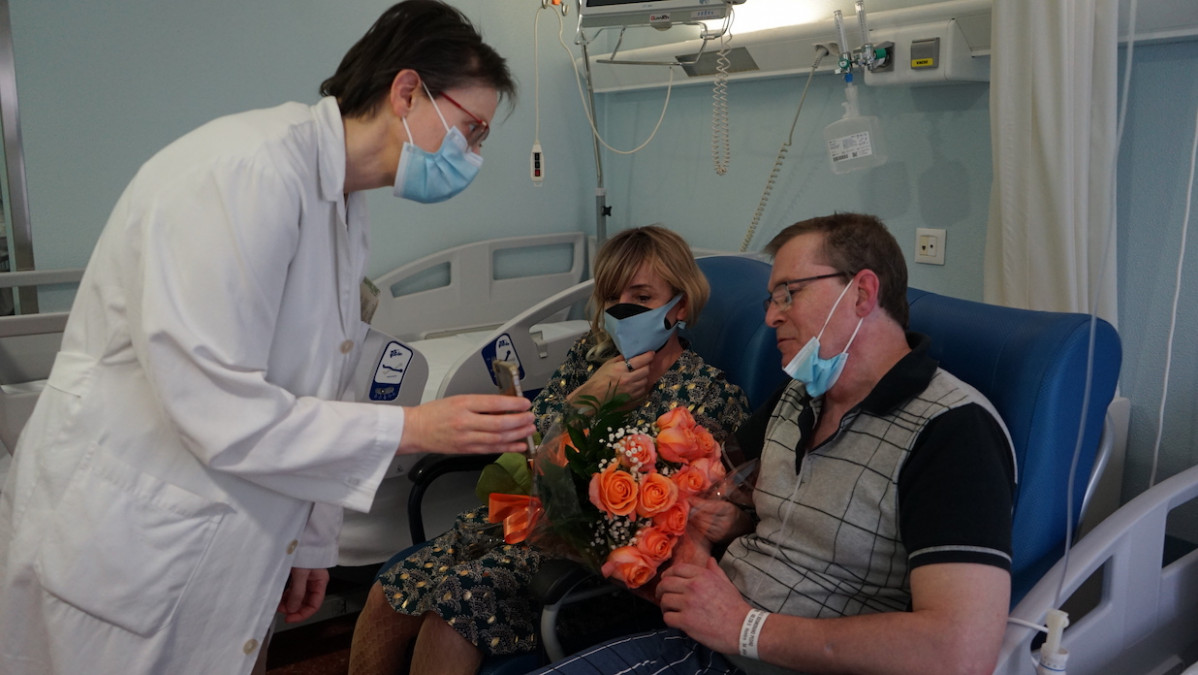 Matrimonio en Povisa Vigo en una imagen del hospital