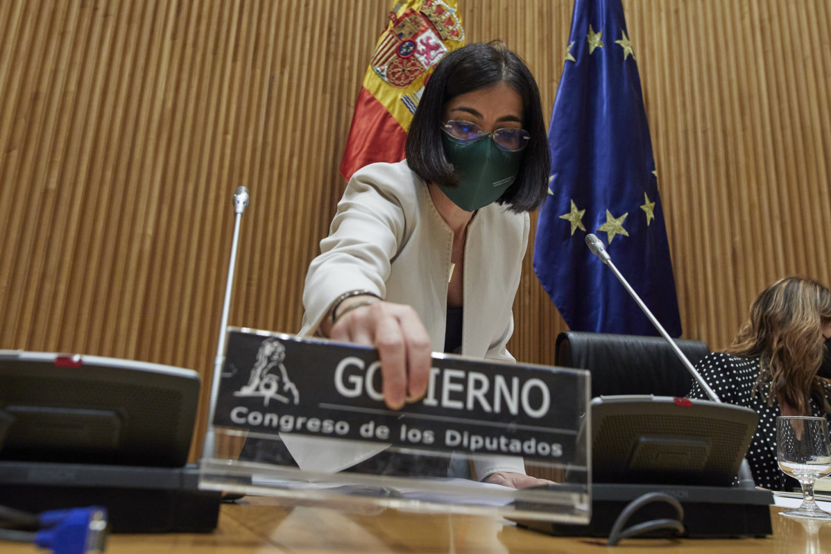 La ministra de Sanidad, Carolina Darias, comparece en la Comisión de Sanidad y Consumo en la Sala Ernest Lluch del Congreso de los Diputados, en Madrid, (España), a 11 de marzo de 2021. En la sesión, Darias explicará las líneas generales que tiene previst