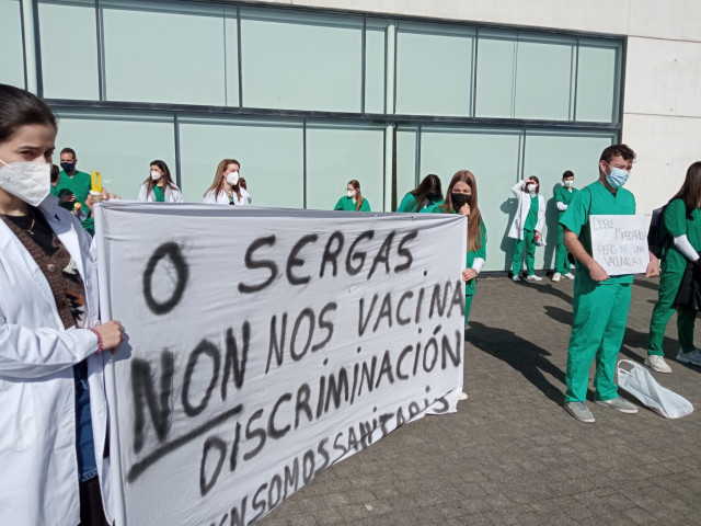 Protesta de alumnos de Odontología