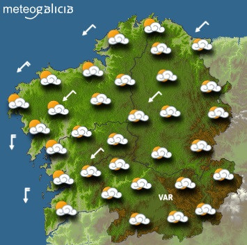 El tiempo para este miércoles en Galicia: Alternancia de nubes y claros, con algún chubasco tormentoso