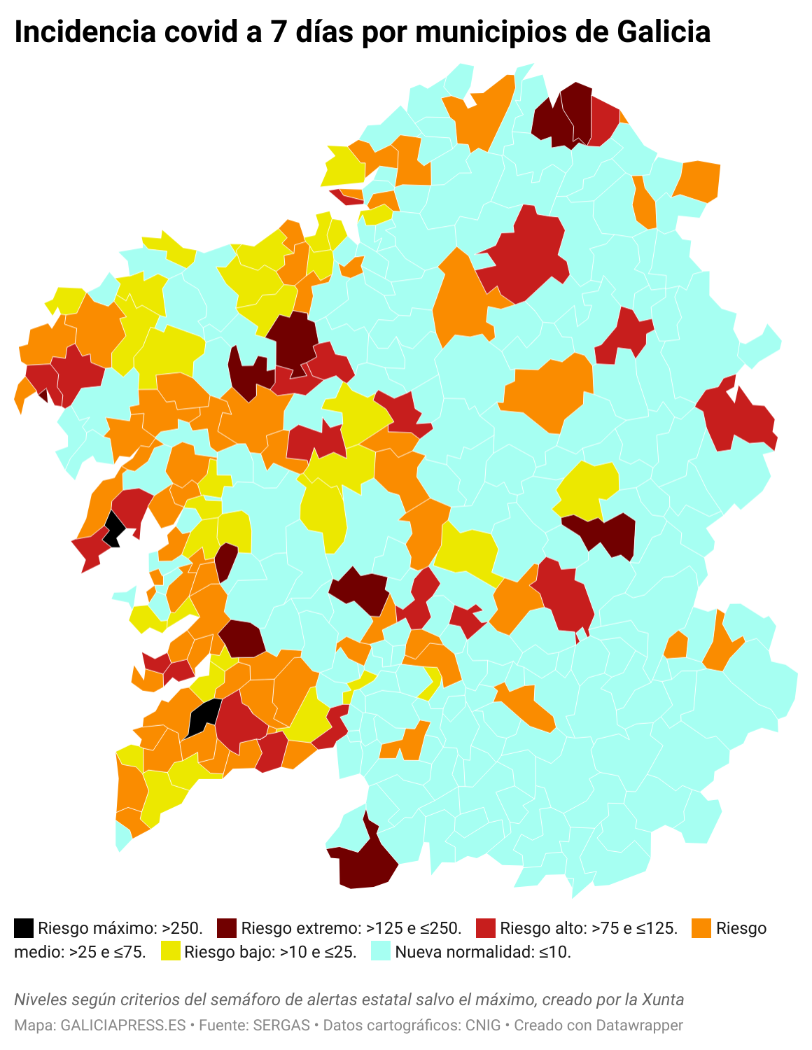 M8xgy incidencia covid a 7 d as por municipios de galicia 