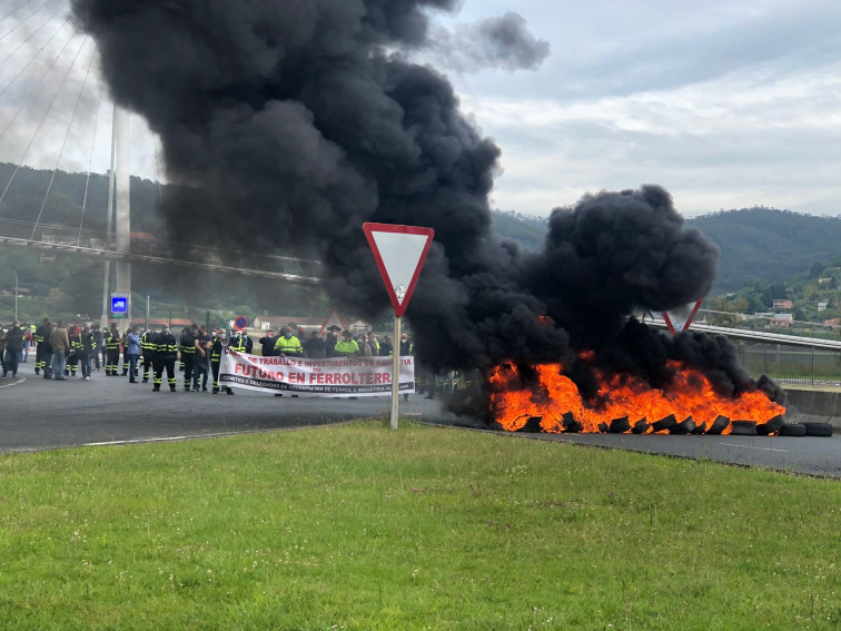 Fuertes protestas en Ferrol por la crisis industrial: 