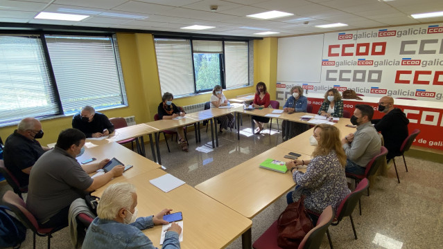 Primera reunión de la nueva ejecutiva de CC.OO. Galicia