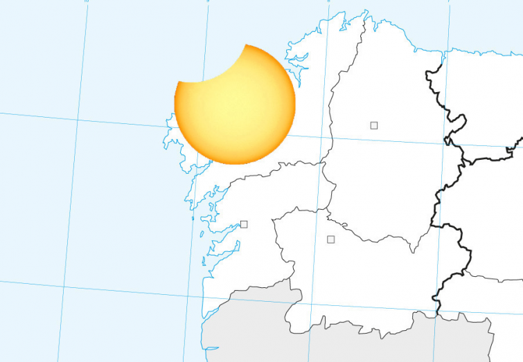 Claves para observar el eclipse parcial de sol el jueves por la mañana en Galicia