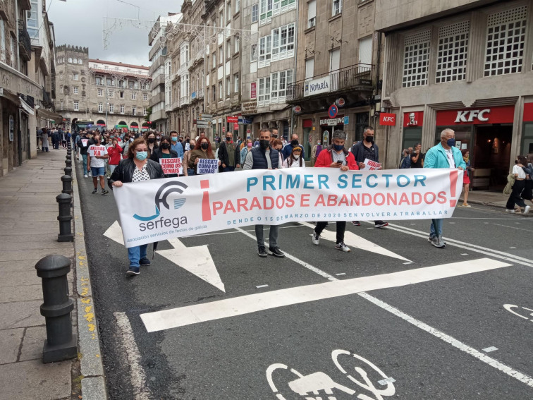 Protesta de las orquestas que denuncian que las pruebas piloto de la Xunta fueron un camelo